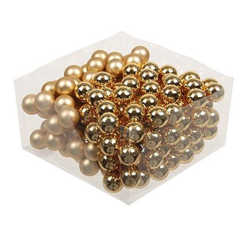 Picture of 25mm Glass Baubles on Wire - Bright Gold