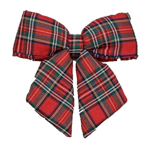Picture of Plush Bow Decoration | Tartan | 28cm
