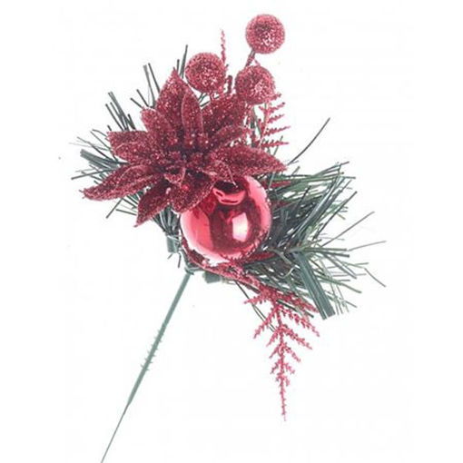 Picture of Pick Red Poinsettia 6pcs