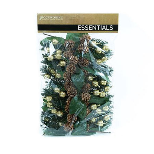Picture of Pick Small Gold Apples with Pinecones