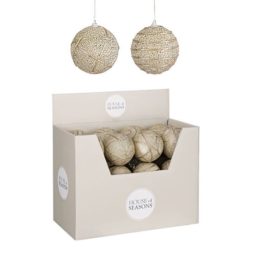 Picture of Bauble Unbreakable | Gold Assorted | 10cm