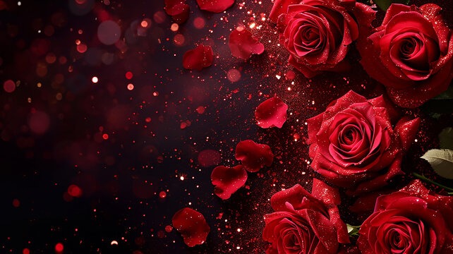 Deep red roses